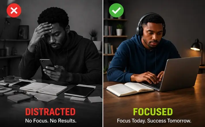 Online learning focus tips for students