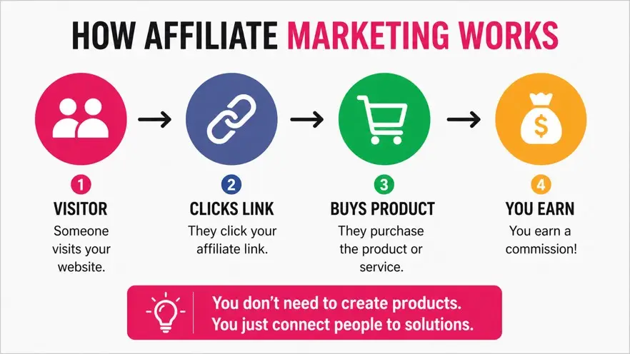 How an affiliate website works for beginners
