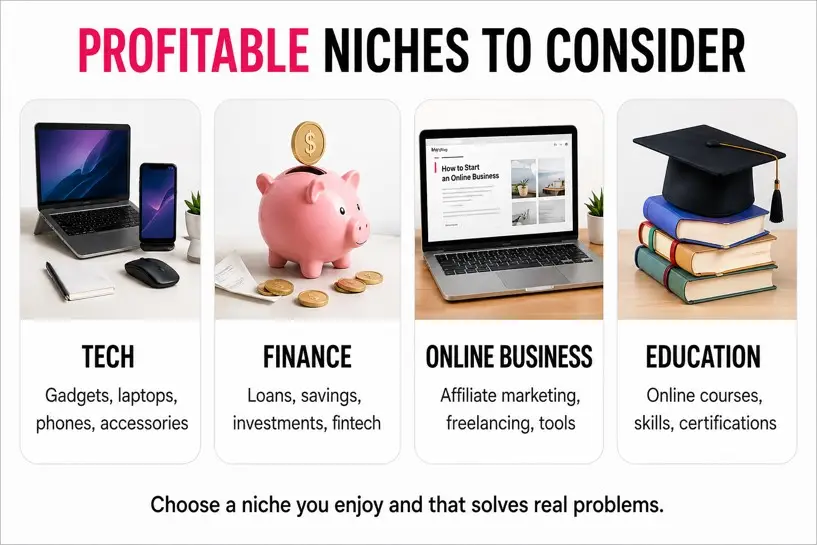 Affiliate website niche ideas for beginners