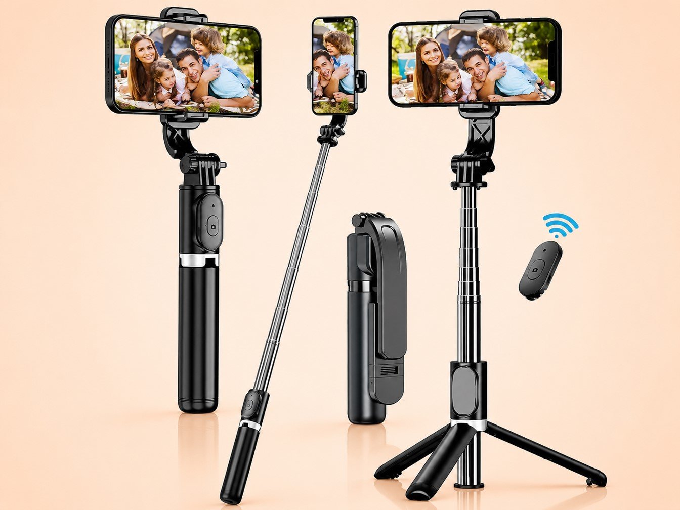 Adjustable Phone Tripod Stand Selfie Stick Tripod