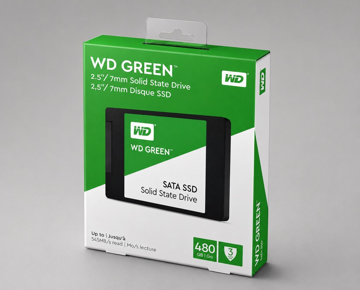 WD Green 480GB 2.5 inch SATA SSD for laptop storage upgrade